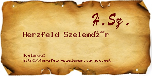 Herzfeld Szelemér névjegykártya